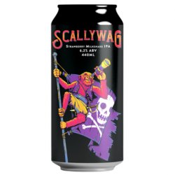 Double Vision Scallywag Strawberry Milkshake IPA 440ml - The Beer Cellar