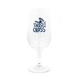 Thistly Cross Cider - Pint Glas op voet - Hopping Borders