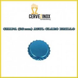 Chapa (26 mm) Azul Claro Brillo - Cervezinox