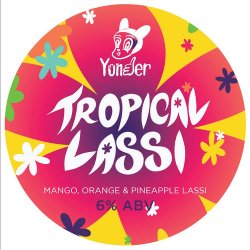 - 1 litre of Draught Beer - Yonder Tropical lassi Sour (6%) (Local Delivery Only) - Indiebeer