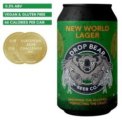 Drop bear, New World Lager 0.5% - The Alcohol Free Co