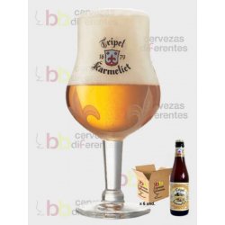 Tripel Karmeliet  Pack 6 botellas 33 cl y 1 copa - Cervezas Diferentes