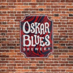 Oskar Blues Red & Blue Metal Sign   - Beers & More