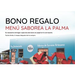 Isla Verde Bono regalo menú Saborea La Palma - Isla Verde