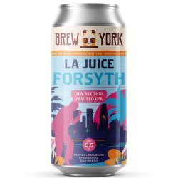 Brew York  LA Juice Forsyth Fruited IPA - The Alcohol Free Drinks Company