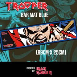 TROOPER LIMITED EDITION BAR MAT (blue 89cm x 25cm) - Iron Maiden Beer