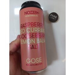 NOZIB Special Brews GOSETERIA #5 Raspberry + Red Currant + Gooseberry + Lemon Balm + Salt