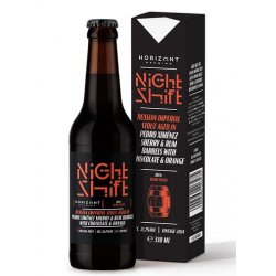 Night Shift Vintage 2024    Russian Imperial Stout Pedro Ximénez Sherry & Rum hordóban érlelve csokoládéval és naranccsal - Horizont Brewing