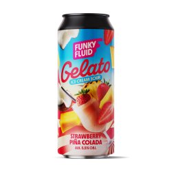 Funky Fluid Gelato: Strawberry Piña Colada