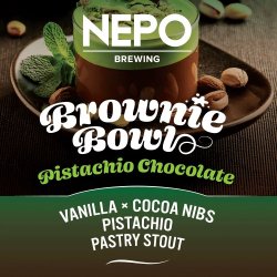 Nepomucen Brownie Bowl - Pistachio Chocolate 500ml - Funky Fluid