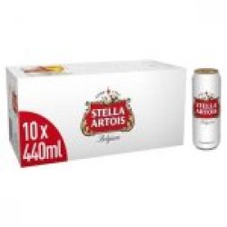 Stella Artois Lager Cans 10 x 440ml Case - Liquor Library