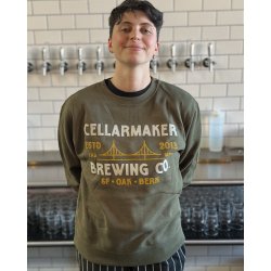 Cellarmaker Green Crewneck Sweatshirt - Cellarmaker Brewing Company