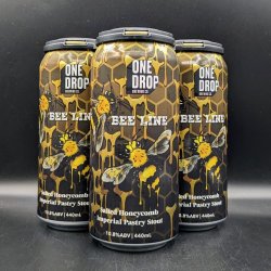 One Drop Bee Line Salted Caramel Honeycomb Pastry Stout Can 4pk - Saccharomyces Beer Cafe