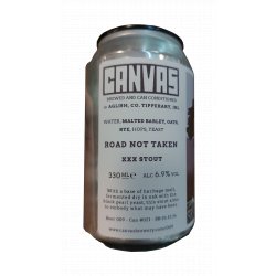 Canvas Brewery- Road Not Taken Stout 6.9% ABV 330ml Can - Martins Off Licence