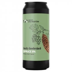 Stu Mostów- Lucky Lumberjack Spruce IPA 6.3% ABV 440ml Can - Martins Off Licence