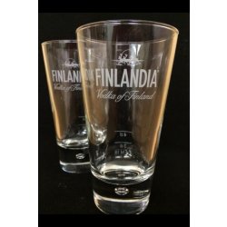 2 Finlandia Vodka Glasses - The Belgian Beer Company