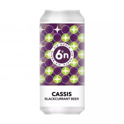 6 Degrees North (6DN) Cassis - Blackcurrant Beer 440ml Can - Fountainhall Wines