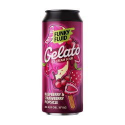 Funky Fluid Gelato: Raspberry & Strawberry Popsicle 500ml - Funky Fluid