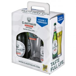 Pack Clausthaler sin Alcohol 4 botellas + Vaso - Cervezas del Mundo