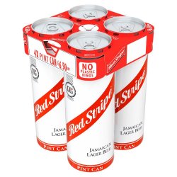 Red Stripe - Jamaican Lager Beer 4x568ml (Price Marked £6.50) - Fountainhall Wines