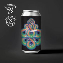 Track  Eggers  Duncans - Living Here - 8.2% DDH DIPA w Motueka & Eggers Special - 440ml Cans - The Triangle