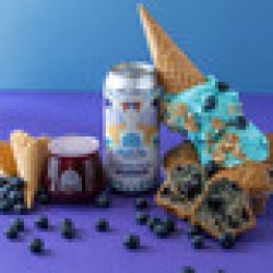 Vault City ~ Blueberry Muffin Waffle Cone Crunch (Triple Scoop) ~ Imperial Ice Cream Sour 8.3% 440ml - Husk Beer Emporium