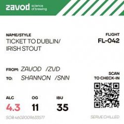 Zavod Ticket To Dublin - Beeribo