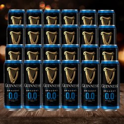 Guinness Draught Alcohol Free Stout 440ml Cans (24 Pack) - 0.0% ABV - Beerhunter