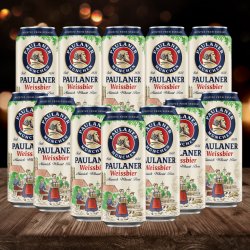 Paulaner Weissbier Premium German Wheat Beer 500ml Cans – 5.5% ABV (12 Pack) - Beerhunter