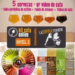 Kit de cata online Nivel 2: 5 birras + fichas de cata + videocata de cervezas + tabla periódica de estilos de cerveza - Labirratorium
