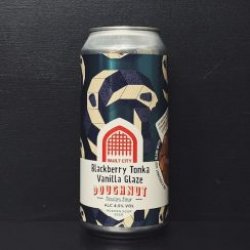 Vault City Brewing Blackberry Tonka Vanilla Glaze Doughnut