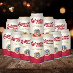 Budweiser Budvar Czech Lager 330ml Cans – 5% ABV (12 Pack) - Beerhunter