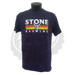 Stone Brewing Maglia Stone Blu str. giallo arancio L - Ales & Co.