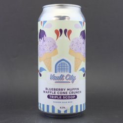 Vault City - Blueberry Muffin Waffle Cone Crunch Triple Scoop - 8.3% (440ml) - Ghost Whale