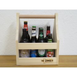 Holz-Bierträger mit 8 internationalen Bieren - Widmer Bierspezialitäten