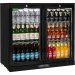Commercial Under Bench Quiet Running Black Glass Double Door Bar Fridge Energy Efficient - Model SG2H-B 