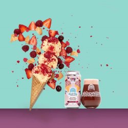Vault City Brewing Red Berry Waffle Cone Shortcake Triple Scoop