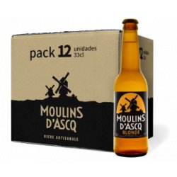 Pack 12 Cervezas Blonde Moulins d’Ascq 33cl - BIOrigin - Biorigin
