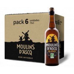 Pack 6 Cervezas Blonde Moulins d’Ascq 75cl - BIOrigin - Biorigin