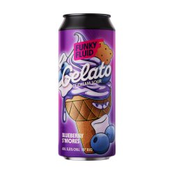 Funky Fluid Gelato: Blueberry S'mores 500ml - Funky Fluid