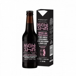 HORIZONT Brewing Night Shift 2024 - Imperial Milk Porter Aged In Pedro Ximénez Sherry & Rum Barrels W. Sour Cherry & Poppy Seed