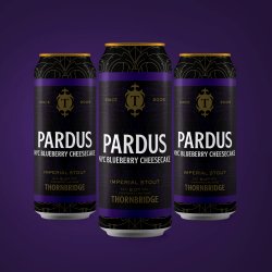 Thornbridge Pardus NYC Blueberry Cheesecake, 8% Imperial Stout 12 x 440ml cans - Thornbridge Brewery