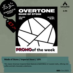 Overtone Brewing Co Made of Stone  Imp. Stout  10% - Premier Hop