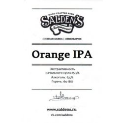 Salden`s Orange IPA - Crafter Beer