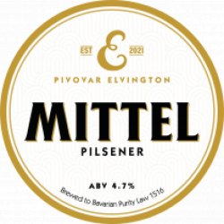 Elvington Brewery Mittel Pils 30L (E-Keg) - Pivovar