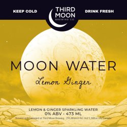 Sparkling Water - 4-pk of Moon Water (Lemon Ginger) 473mL cans - Third Moon Brewing