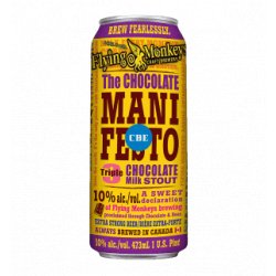 Flying Monkeys The Chocolate Manifesto Triple Chocolate Milk Stout - Corona De Espuma