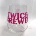 Twice Brewed Logo Mencia Craft Beer Glass - Pink 