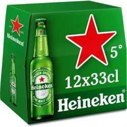 HEINEKEN BiÃre blonde 5% bouteilles 12x33cl (pack de 12) - Selfdrinks