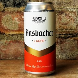 Anspach & Hobday Ansbacher Lager 5% (440ml) - Caps and Taps